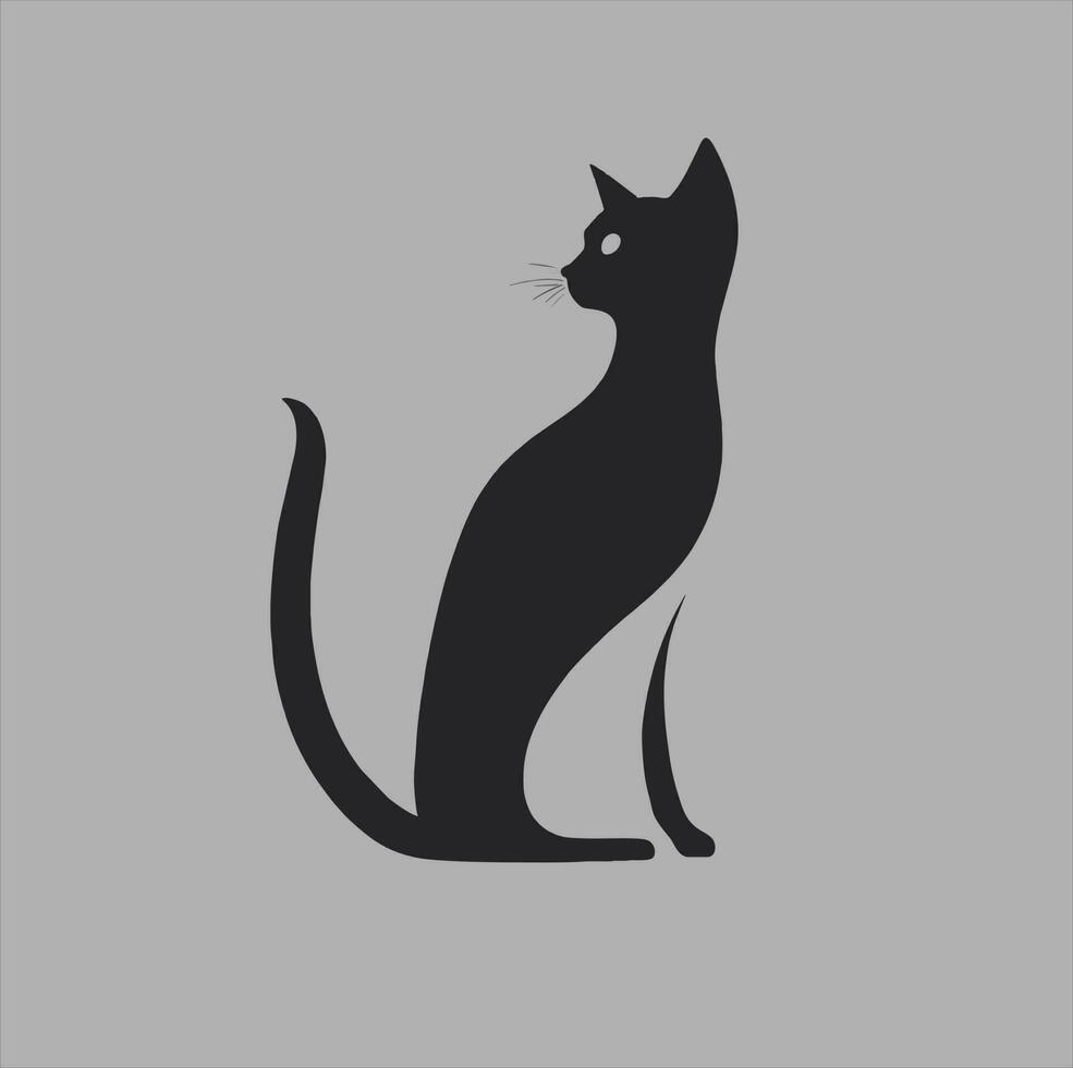 gato animal diseño vector. animal gato logo. fácil a editar en capas vector ilustración.
