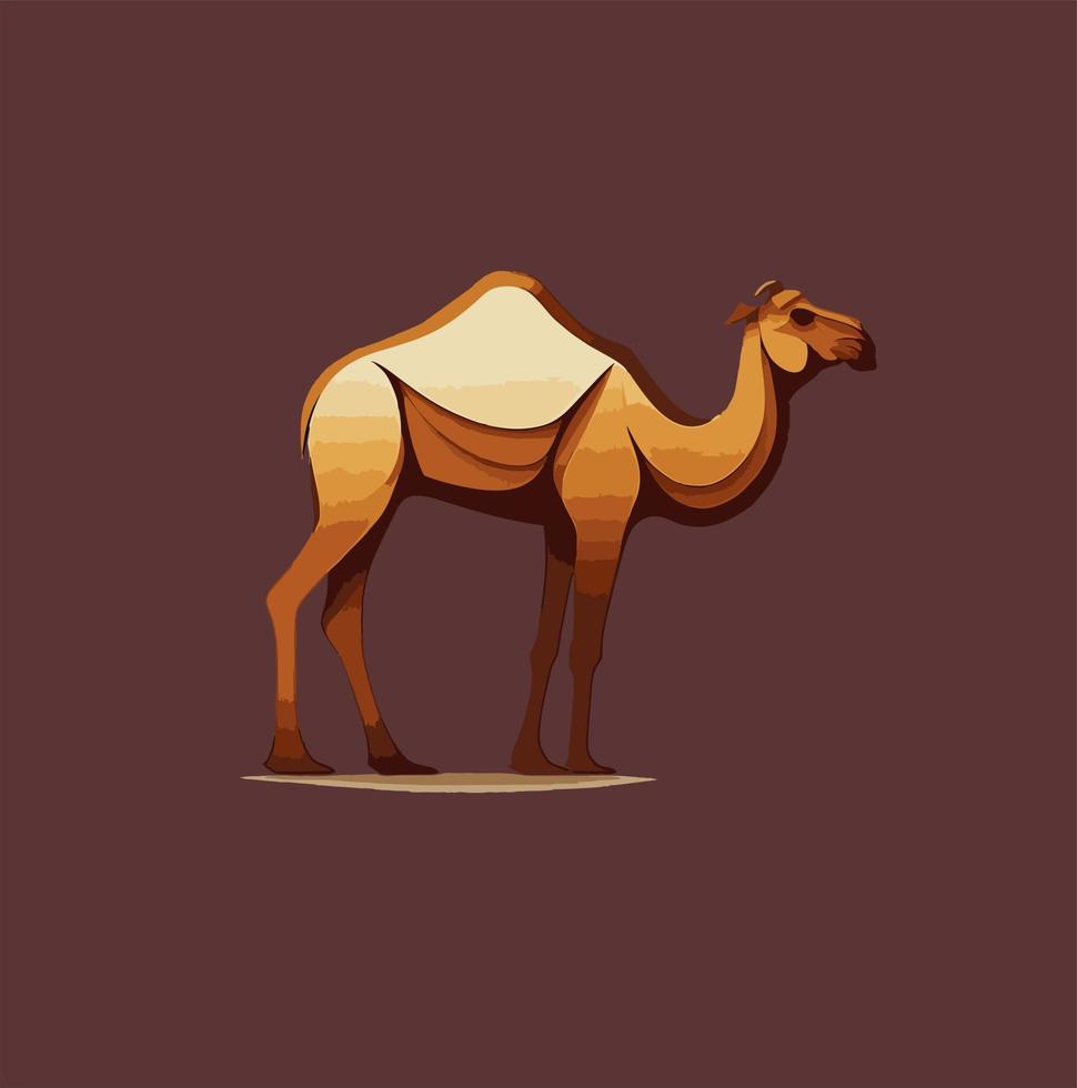 Camel graphic icon. Desert symbol camel. Vector illustration