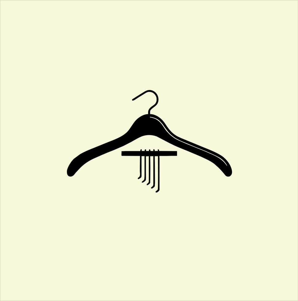 Clothes hanger. Hanger icon vector isolated on white background