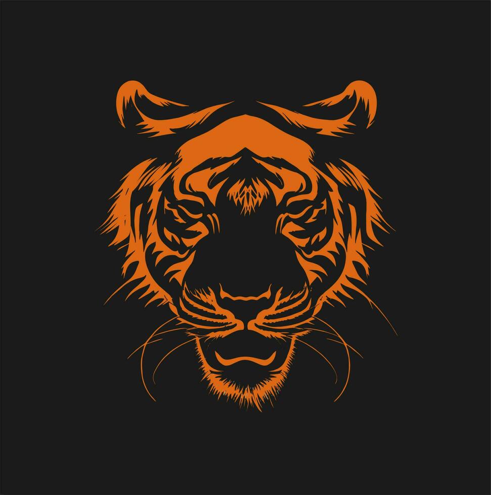 vector Tigre cabeza, cara para retro logotipos, emblemas, insignias, etiqueta plantillas y camiseta Clásico diseño elementos.