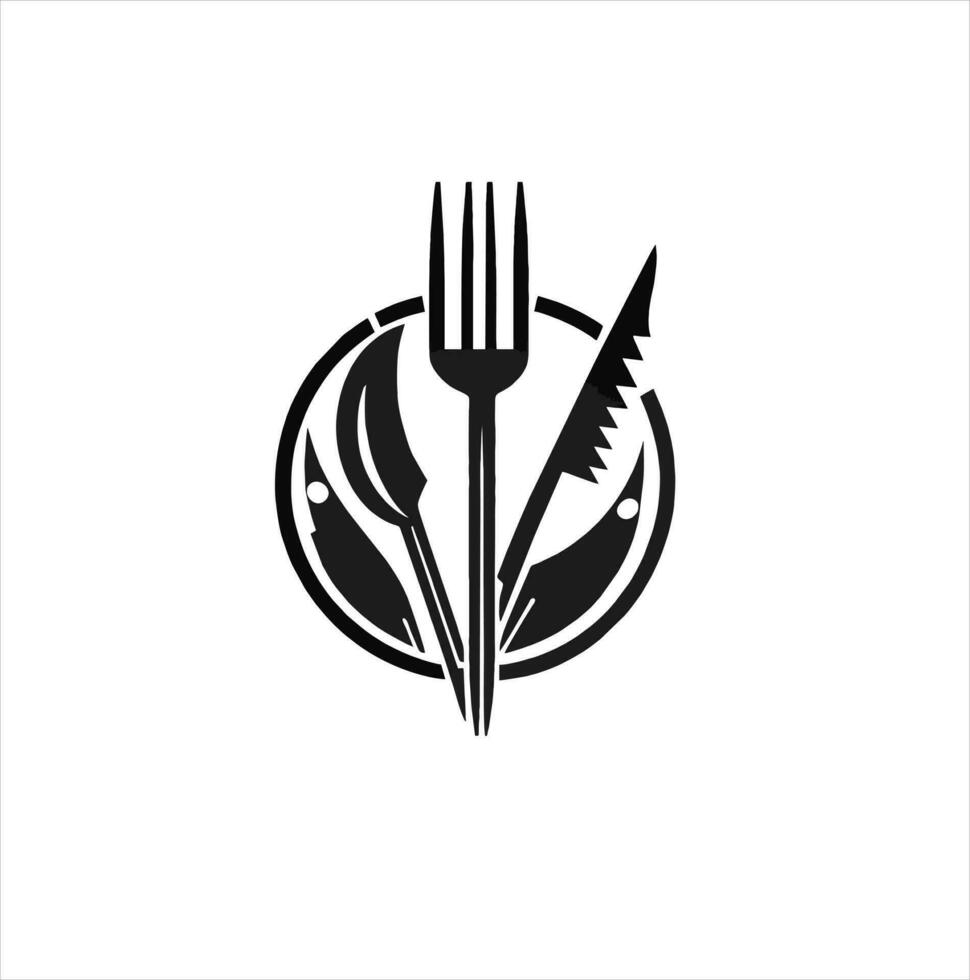 fork and spoon vector logo. Vector illustration. restaurant sign icon