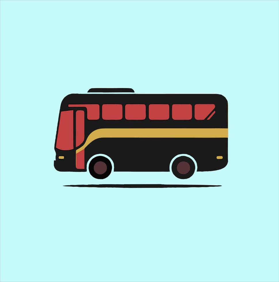 Bus icon set. bus vector icon, bus transport logo on yellow background