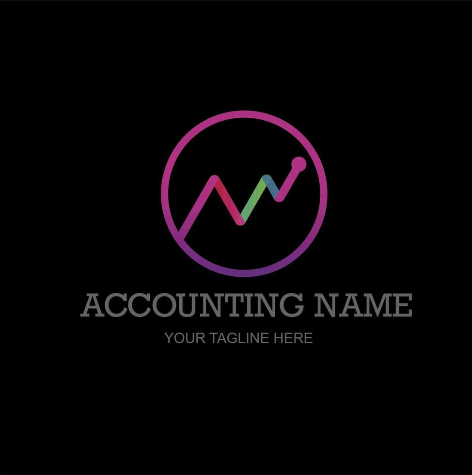 Logo template with simple accounting design. Vector Illustrator