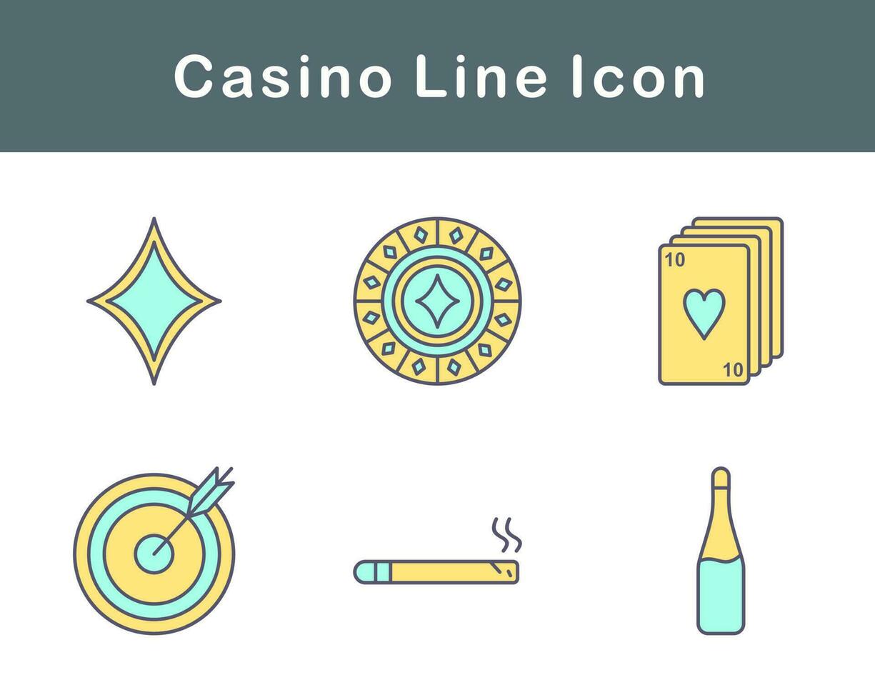 casino vector icono conjunto