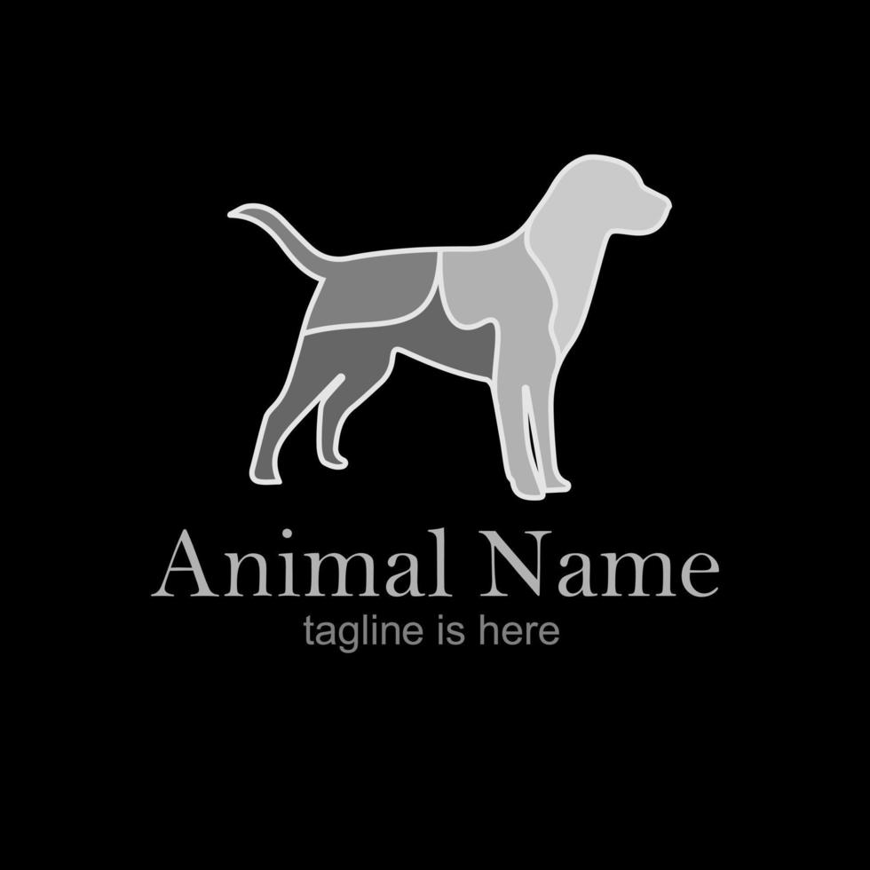 Logo template with dog design. Vector Illustrator