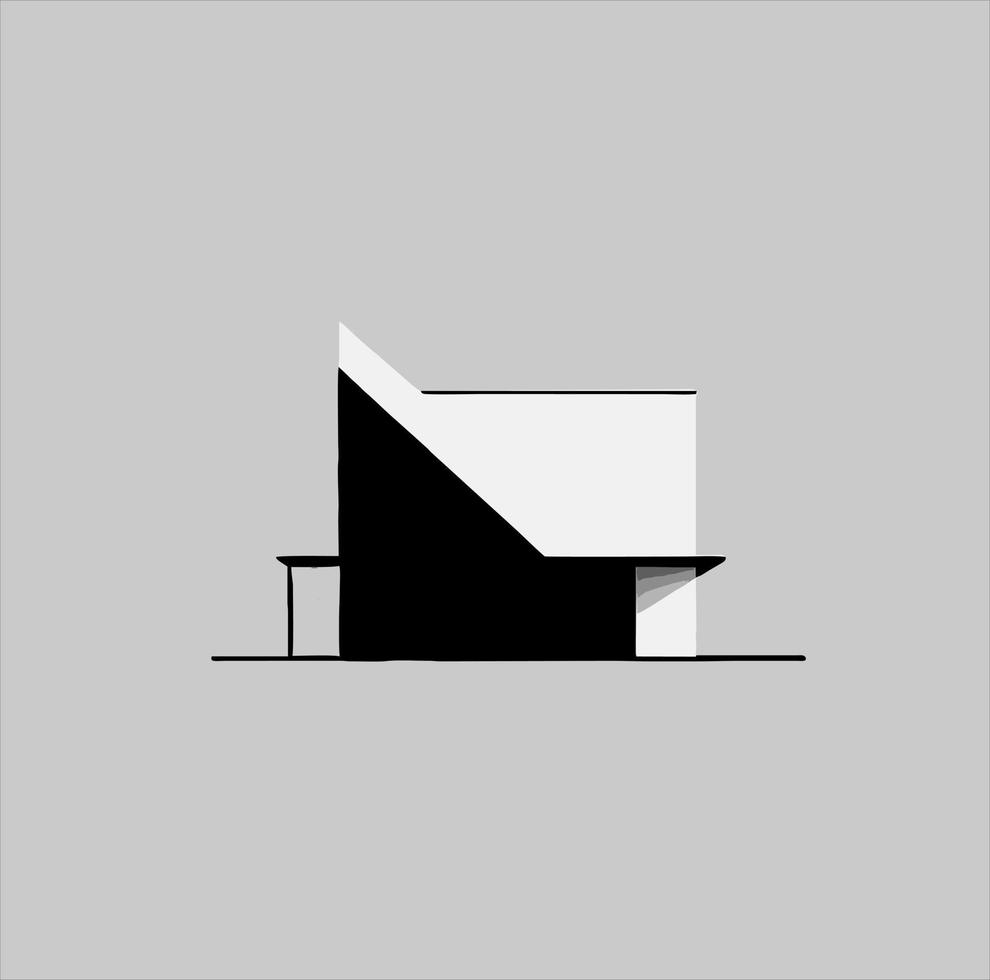 architect logo design template, simple logo with abstract and minimalist shape style vector