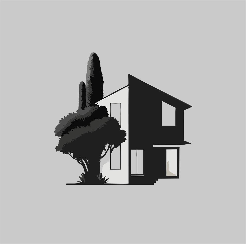 casa logo diseño plantilla, logo con resumen y minimalista forma estilo vector