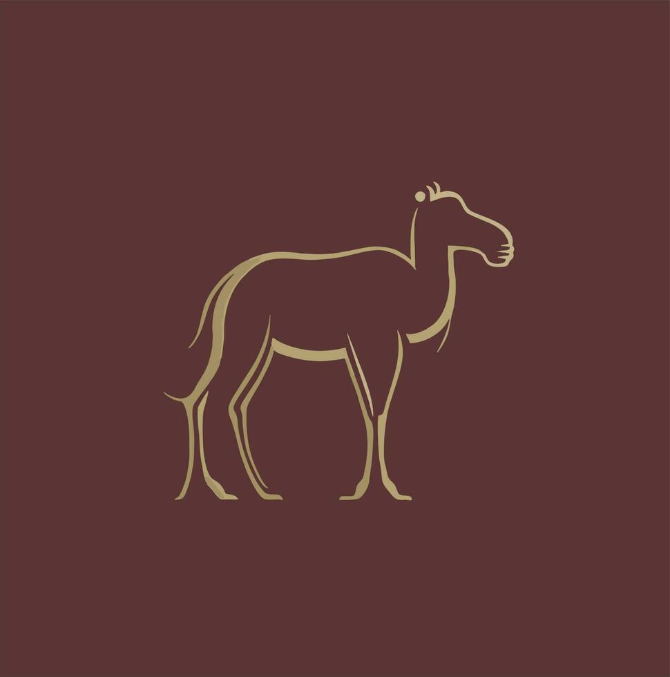 Camel graphic icon. Desert symbol camel. Vector illustration