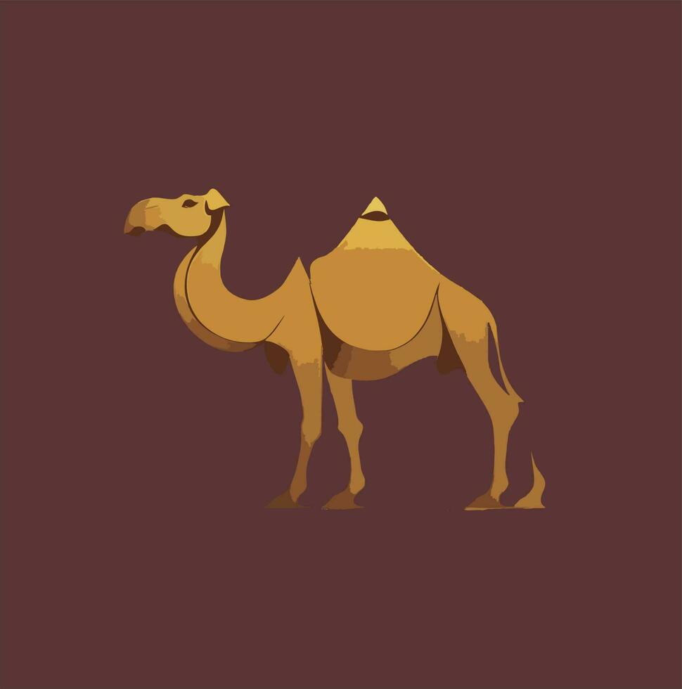 Camel graphic icon. Desert symbol camel. Vector illustration