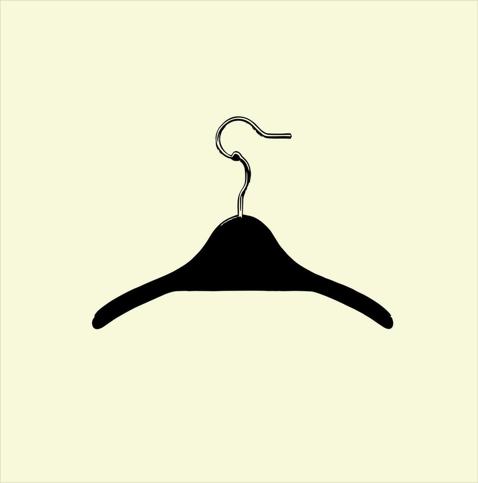 Clothes hanger. Hanger icon vector isolated on white background