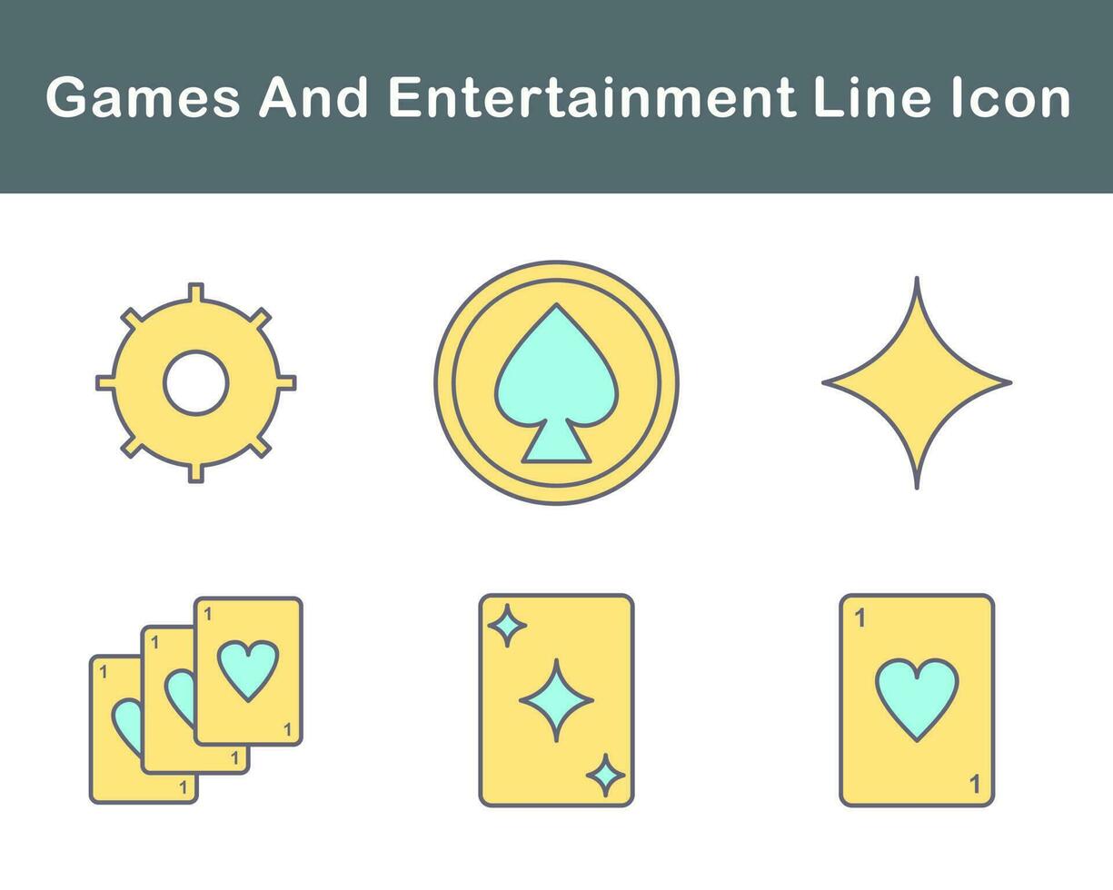 juegos y entretenimiento vector icono conjunto