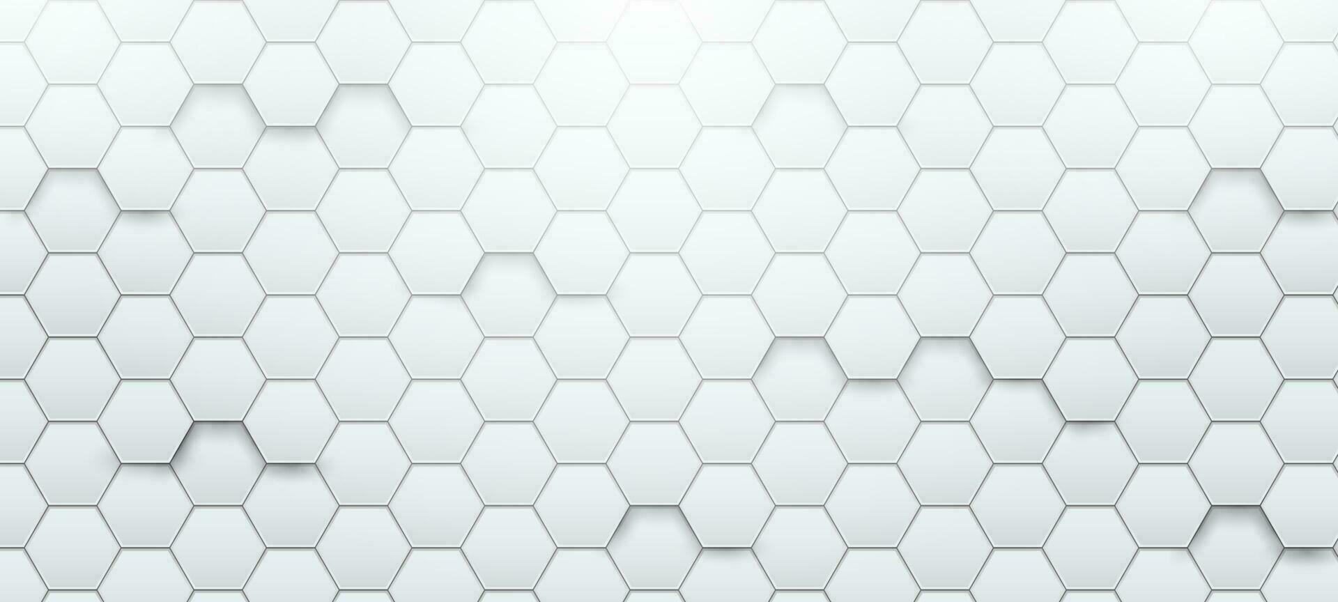 moderno blanco hexágono antecedentes vector