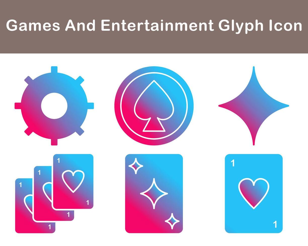 Games And Entertainment Vector Icon Set