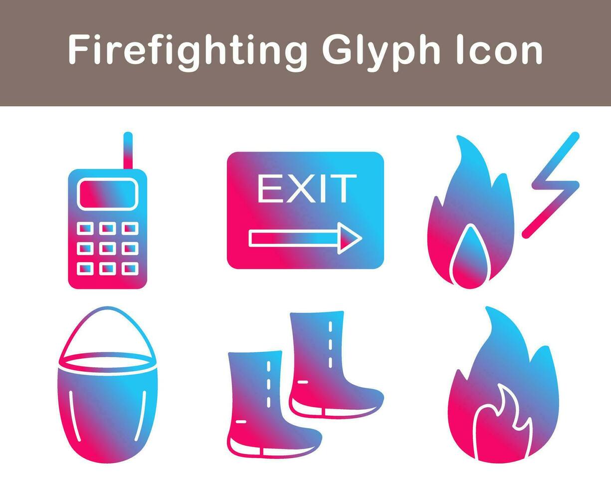Firefighting Vector Icon Set