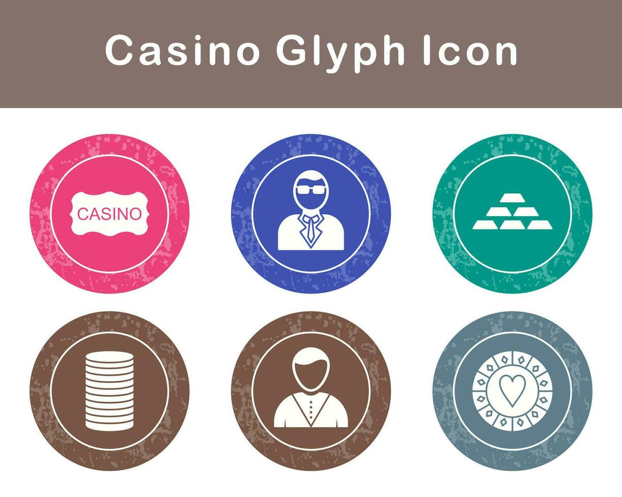 casino vector icono conjunto