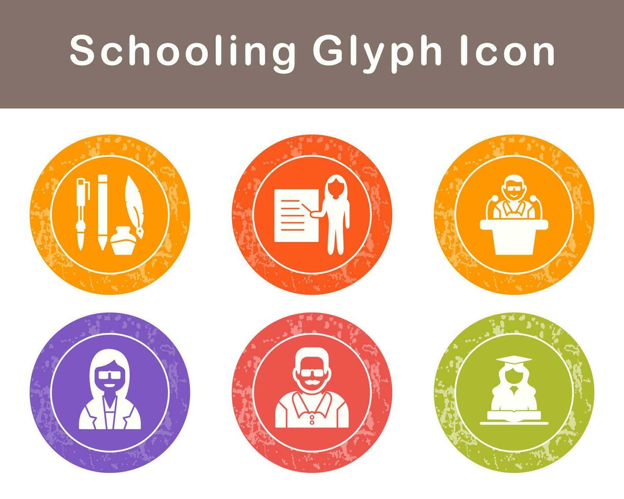 Schooling Vector Icon Set