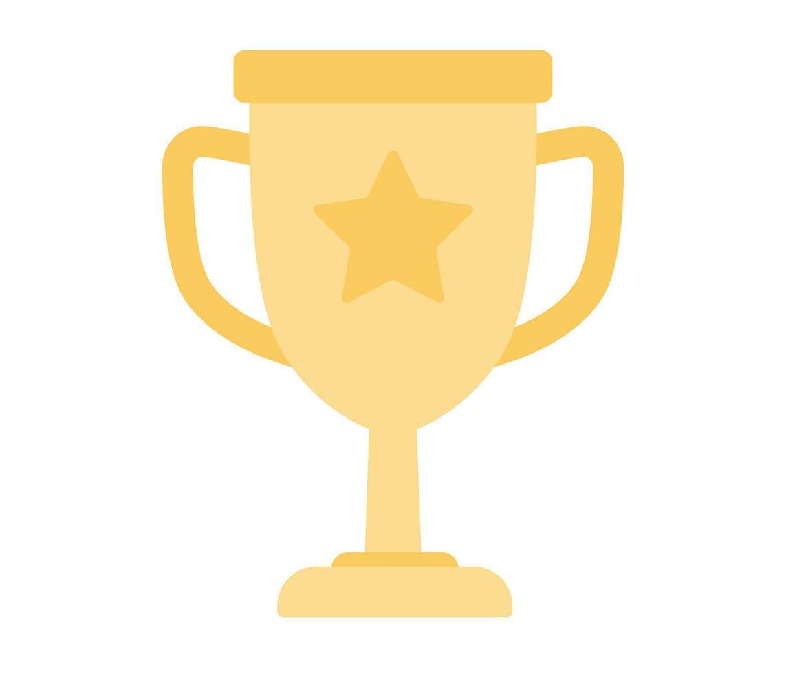 Golden cup icon. Trophy champion sign. Symbol of victory. Winner concept. Vector flat illustration