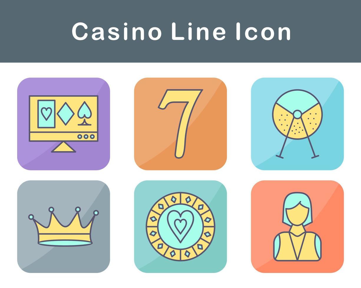 casino vector icono conjunto