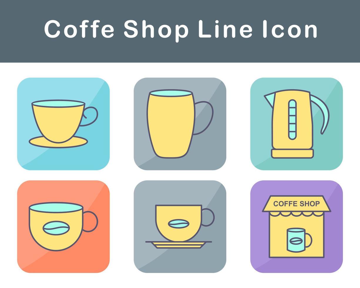 Coffe Shop Vector Icon Set