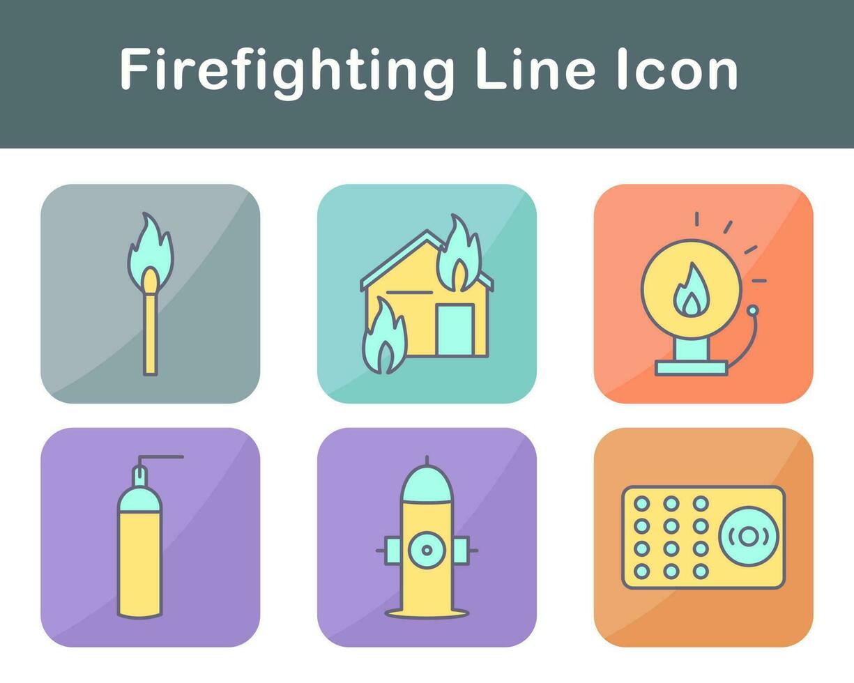 Firefighting Vector Icon Set