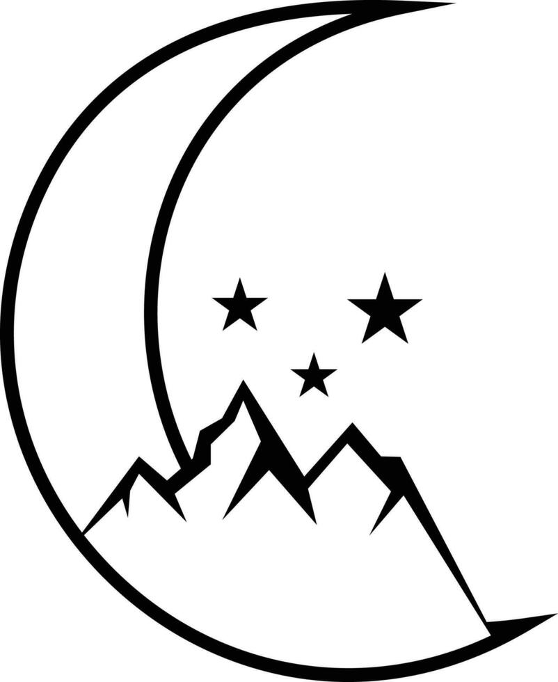 MOON icon and logo vector