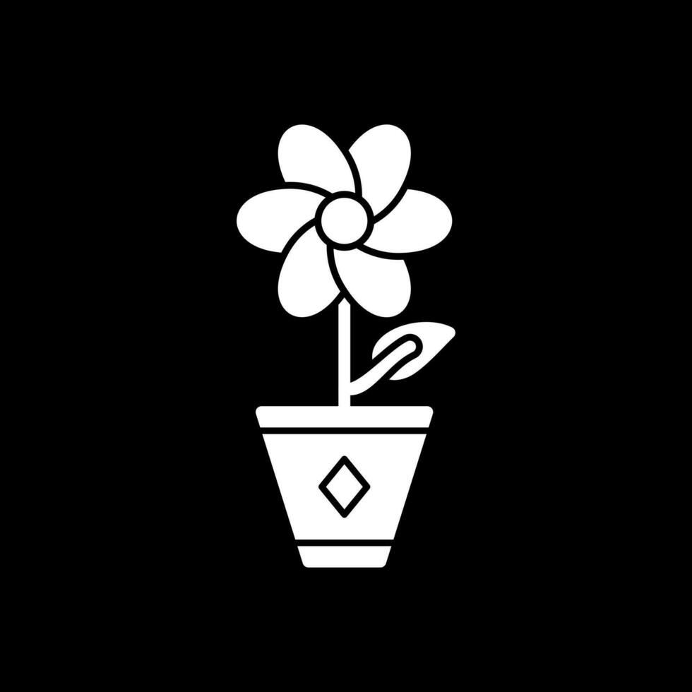 Flower Pot Vector Icon Design