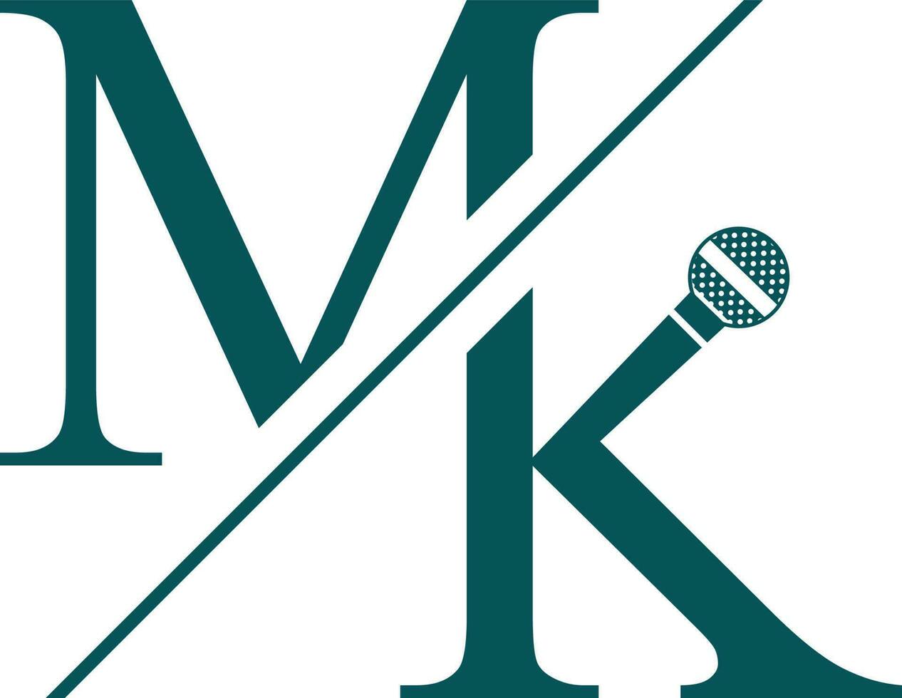 MK logo icon vector
