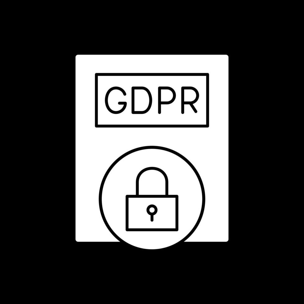 diseño de icono de vector de política gdpr