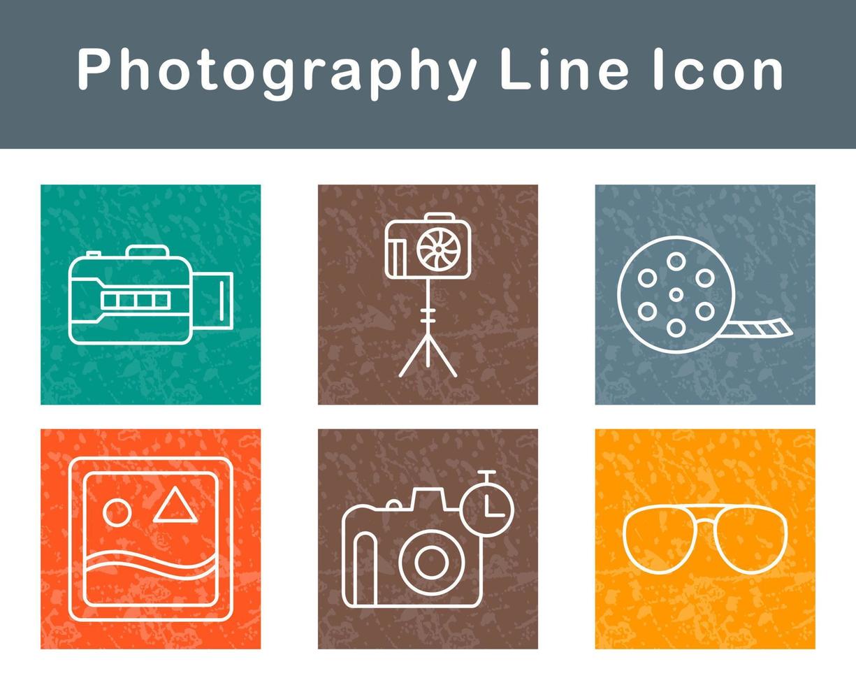 fotografía vector icono conjunto