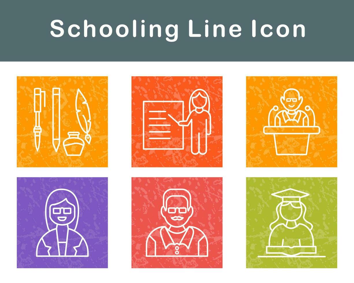 Schooling Vector Icon Set