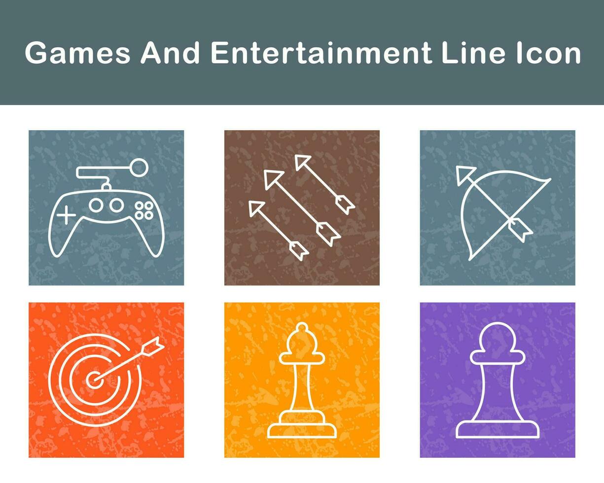 Games And Entertainment Vector Icon Set