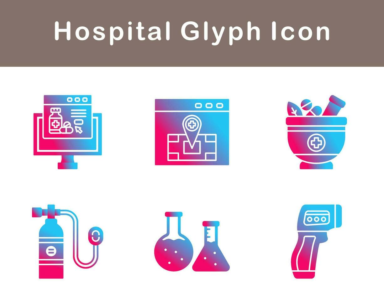 hospital vector icono conjunto