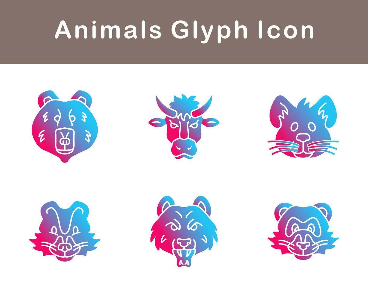 Animals Vector Icon Set