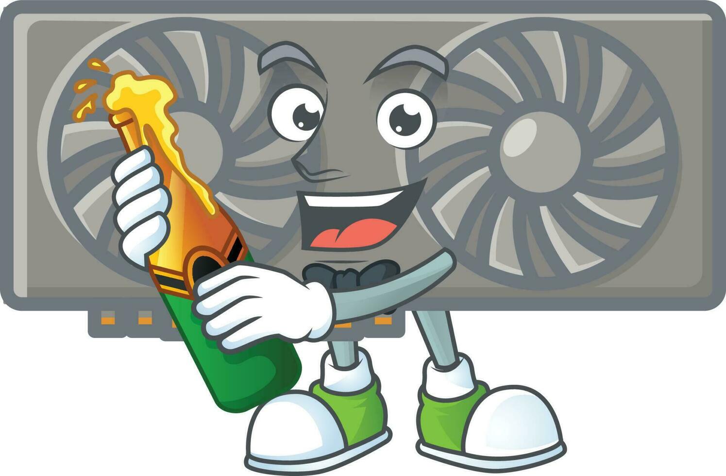 Gaming VGA card icon design vector