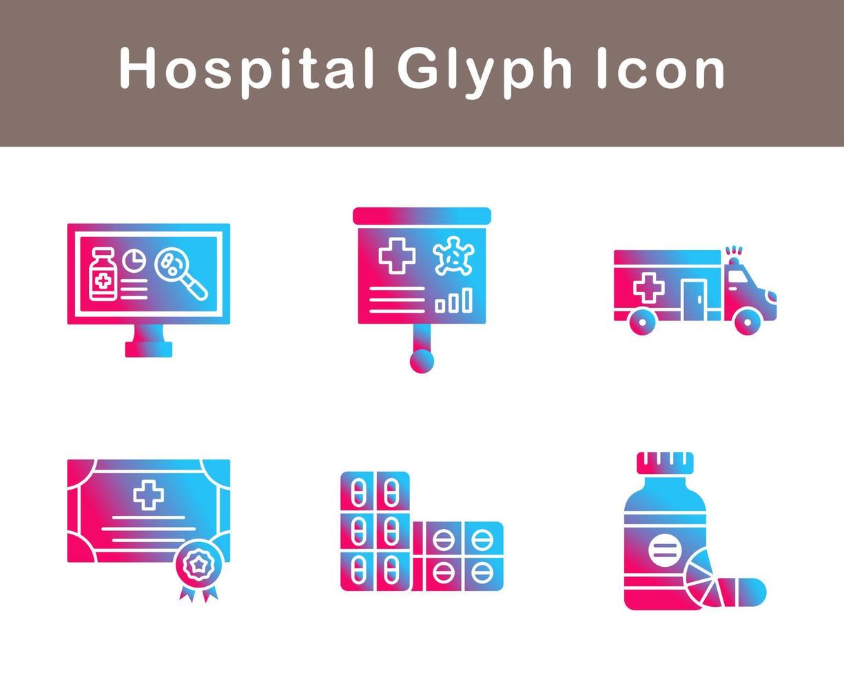 hospital vector icono conjunto