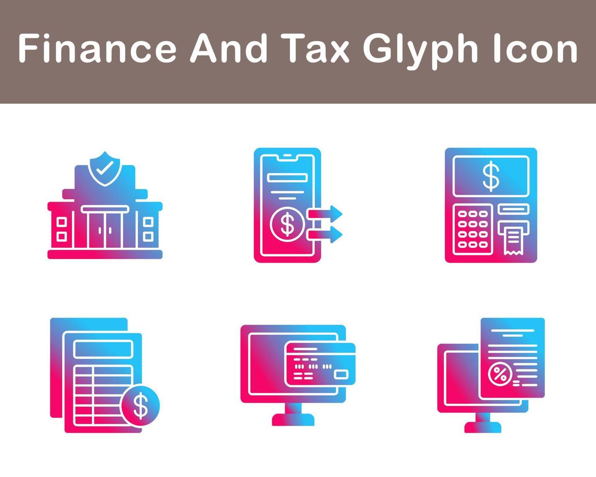 Finance And Tax Vector Icon Set