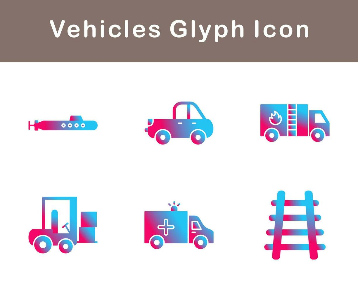 Vehicles Vector Icon Set