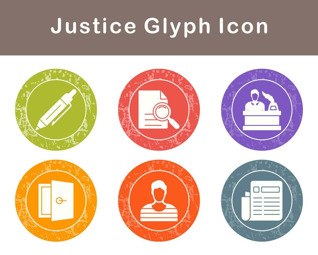 Justice Vector Icon Set