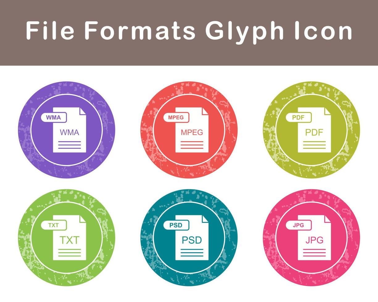 File Formats Vector Icon Set