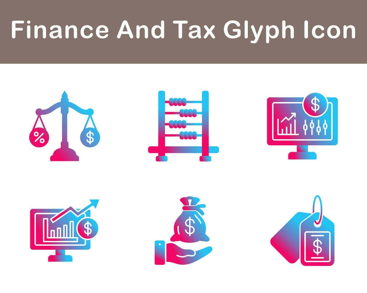 Finance And Tax Vector Icon Set