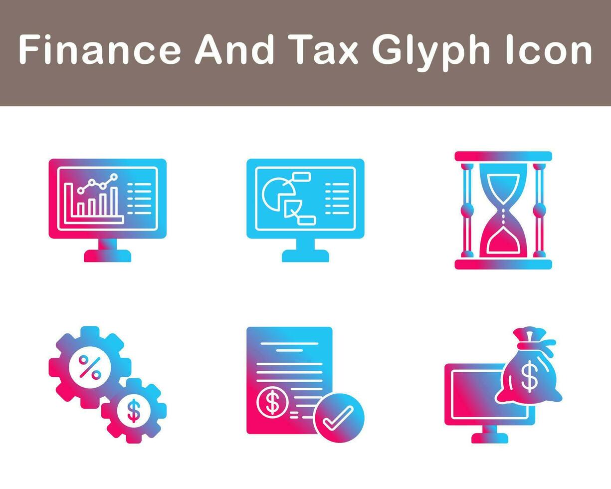 Finance And Tax Vector Icon Set