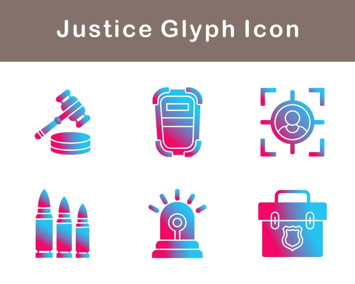 Justice Vector Icon Set