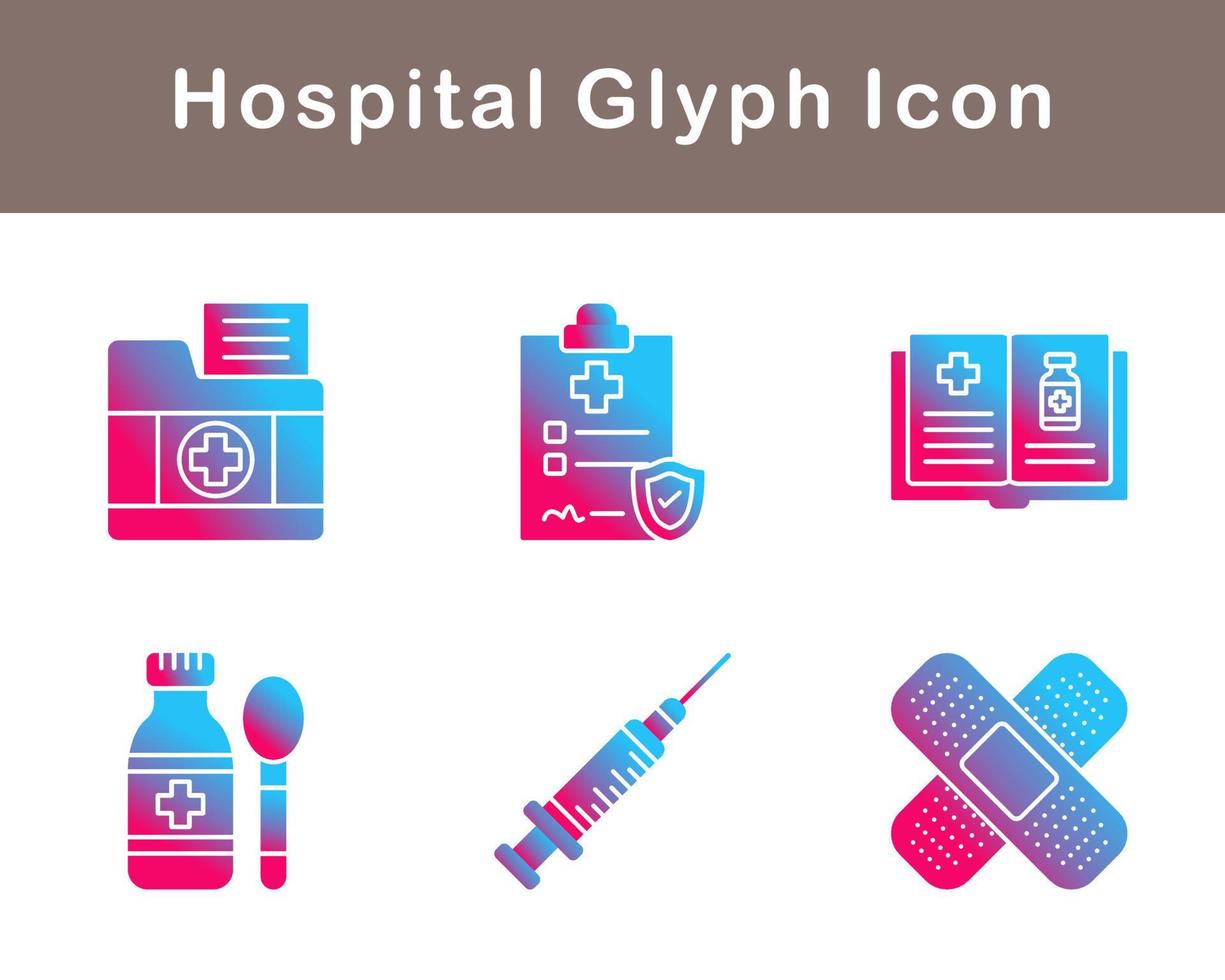 hospital vector icono conjunto