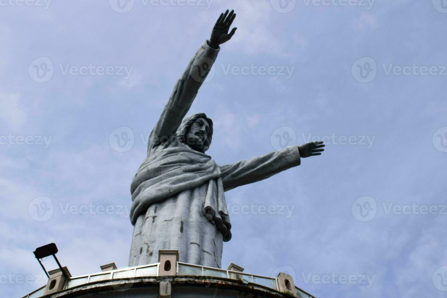 Indonesia Toraja Jesus Christ Statue. Located on the mountain with beautiful views photo