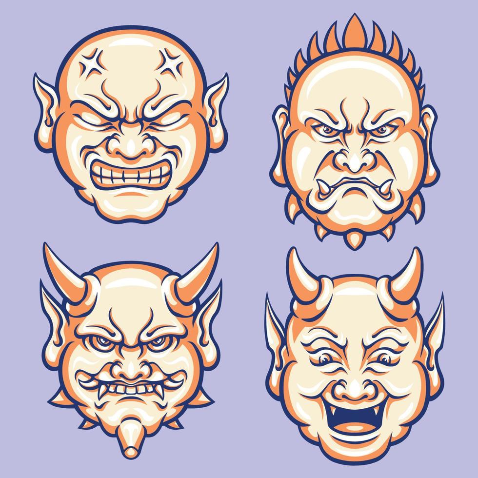 Japanese Mask Vector Asset Art