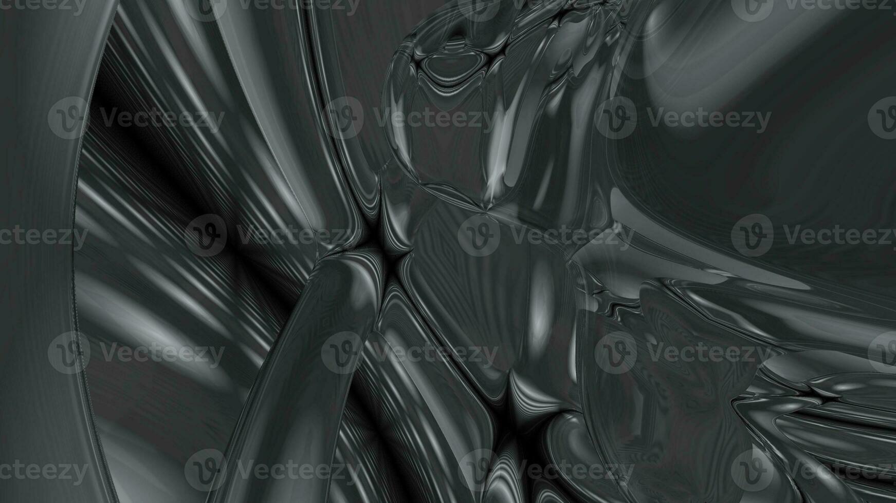 closeup of Abstract Smooth Chromatic Silver fluid waves background. liquid metallic texture. 3D rendering photo