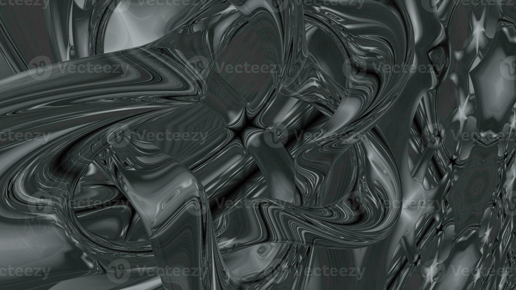 closeup of Abstract Smooth Chromatic Silver fluid waves background. liquid metallic texture. 3D rendering photo