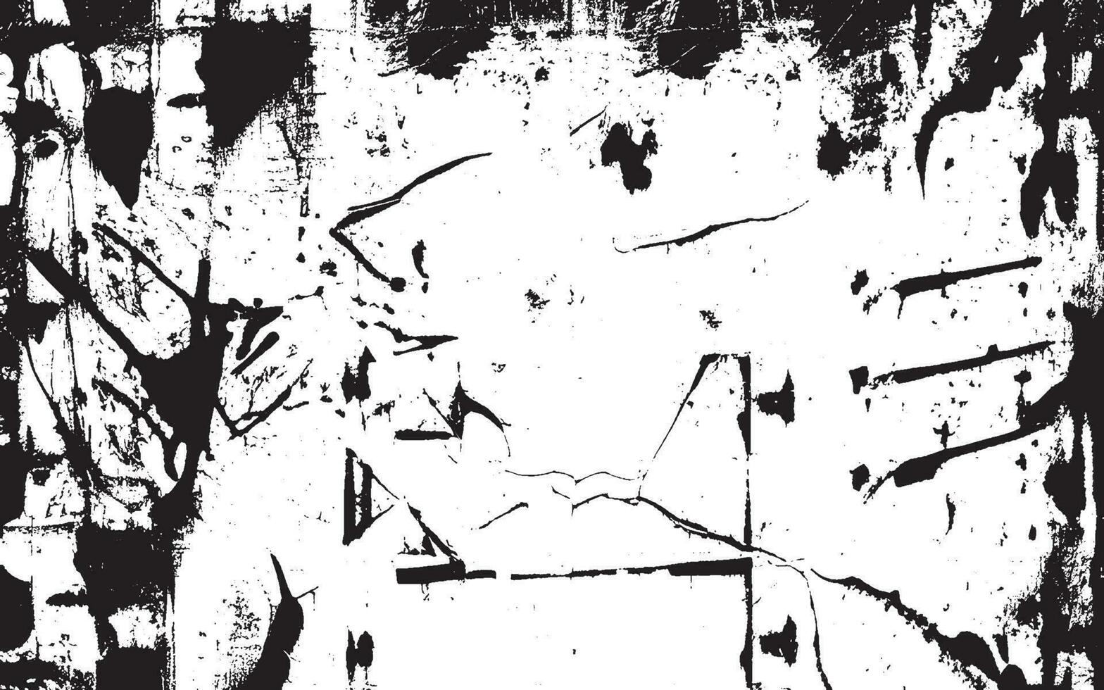 afligido negro y blanco grunge textura cubrir efecto vector
