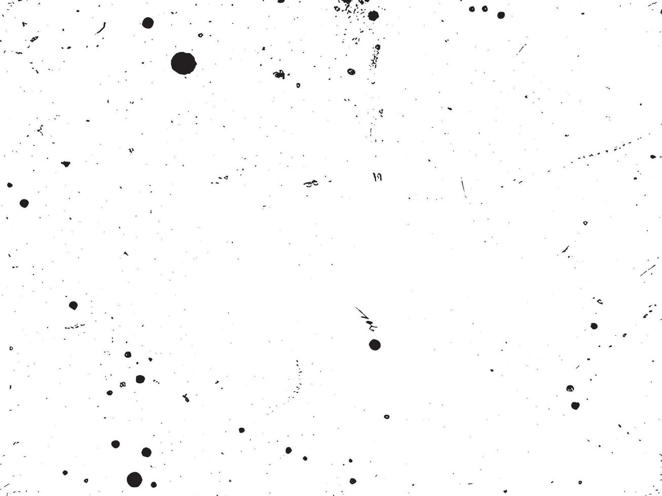 Grunge background vector illustration. Black and white messy texture with scratches and dots. Distressed overlay effect for retro design. Abstract dirty surface with empty space. EPS10.