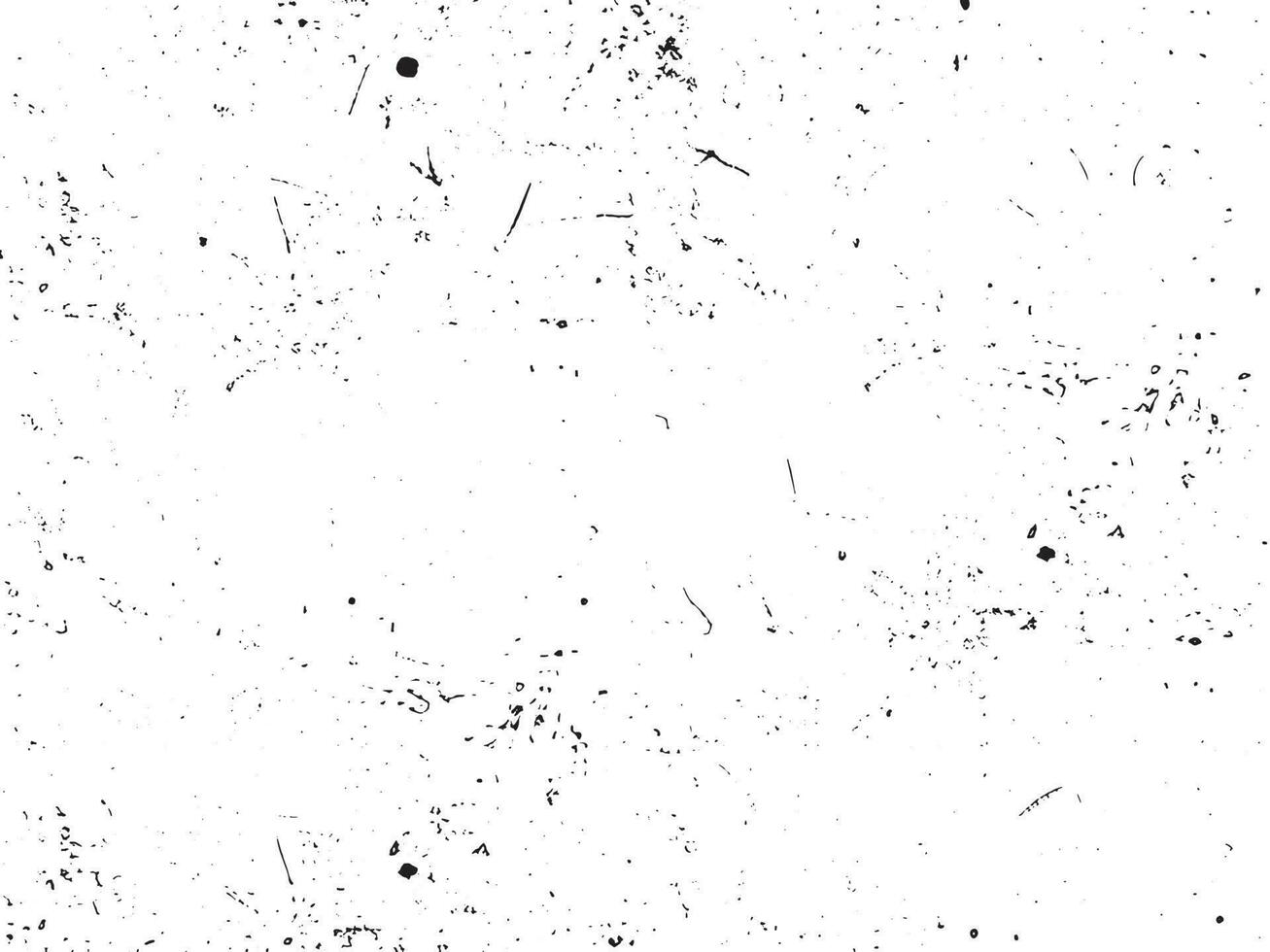 Grunge background vector illustration. Black and white messy texture with scratches and dots. Distressed overlay effect for retro design. Abstract dirty surface with empty space. EPS10.